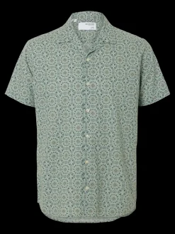 Miesten Paita NEW LINEN SHIRT RESORT Vihreä Kuosi>Selected Clearance