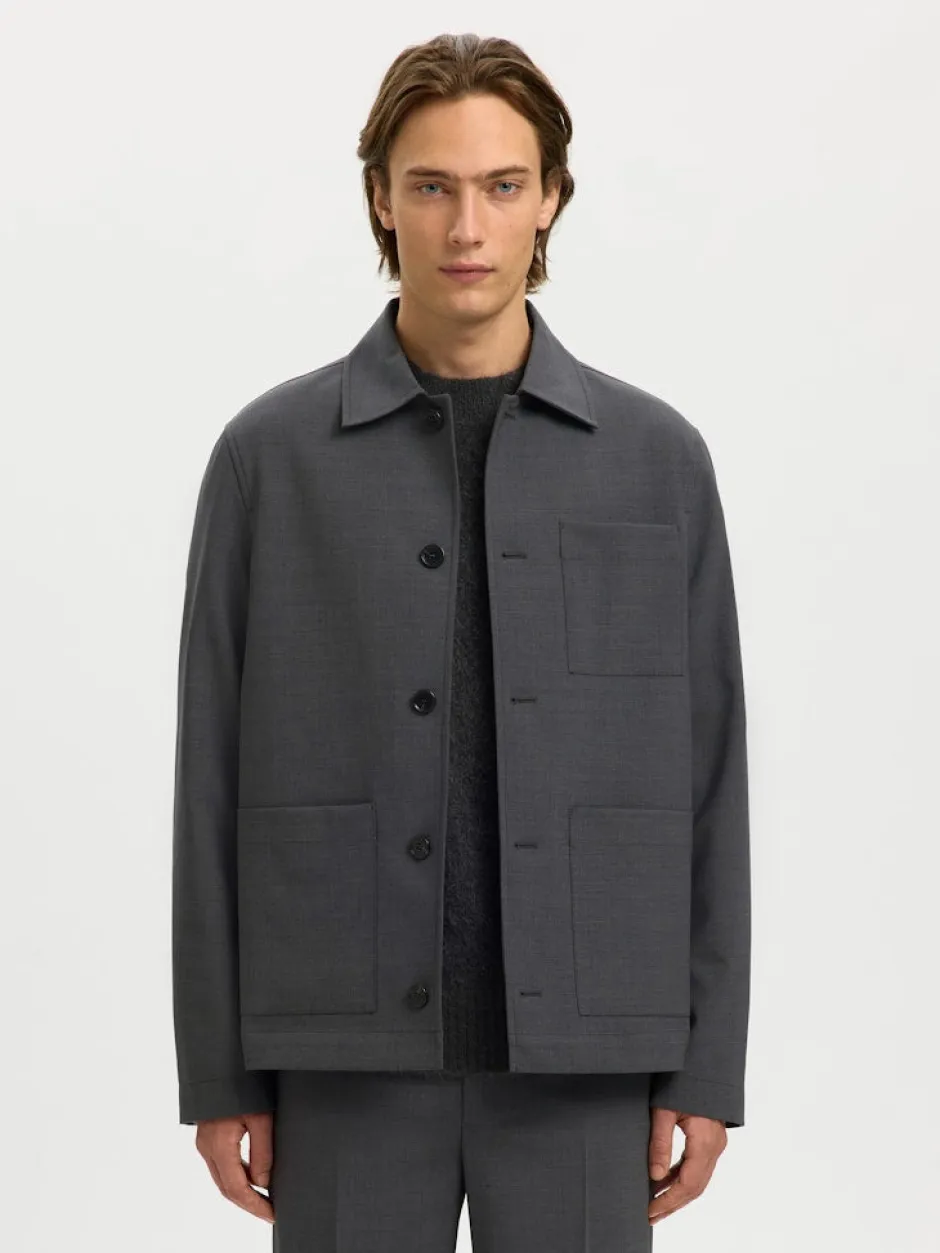 miesten paitatakki SLHRELAX-MAGS HYBRID OVERSHIRT BLAZER EX,>Selected Outlet