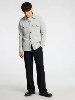 Miesten Paitatakki Jackie Sweat Jacket Vaaleanharmaa>Selected Outlet