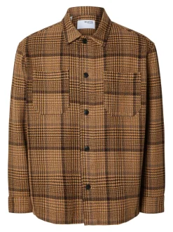 Miesten Paitatakki, BOXY HOUNDSTOOTH BIG CHECK OVERSHIRT><noscript><img width=