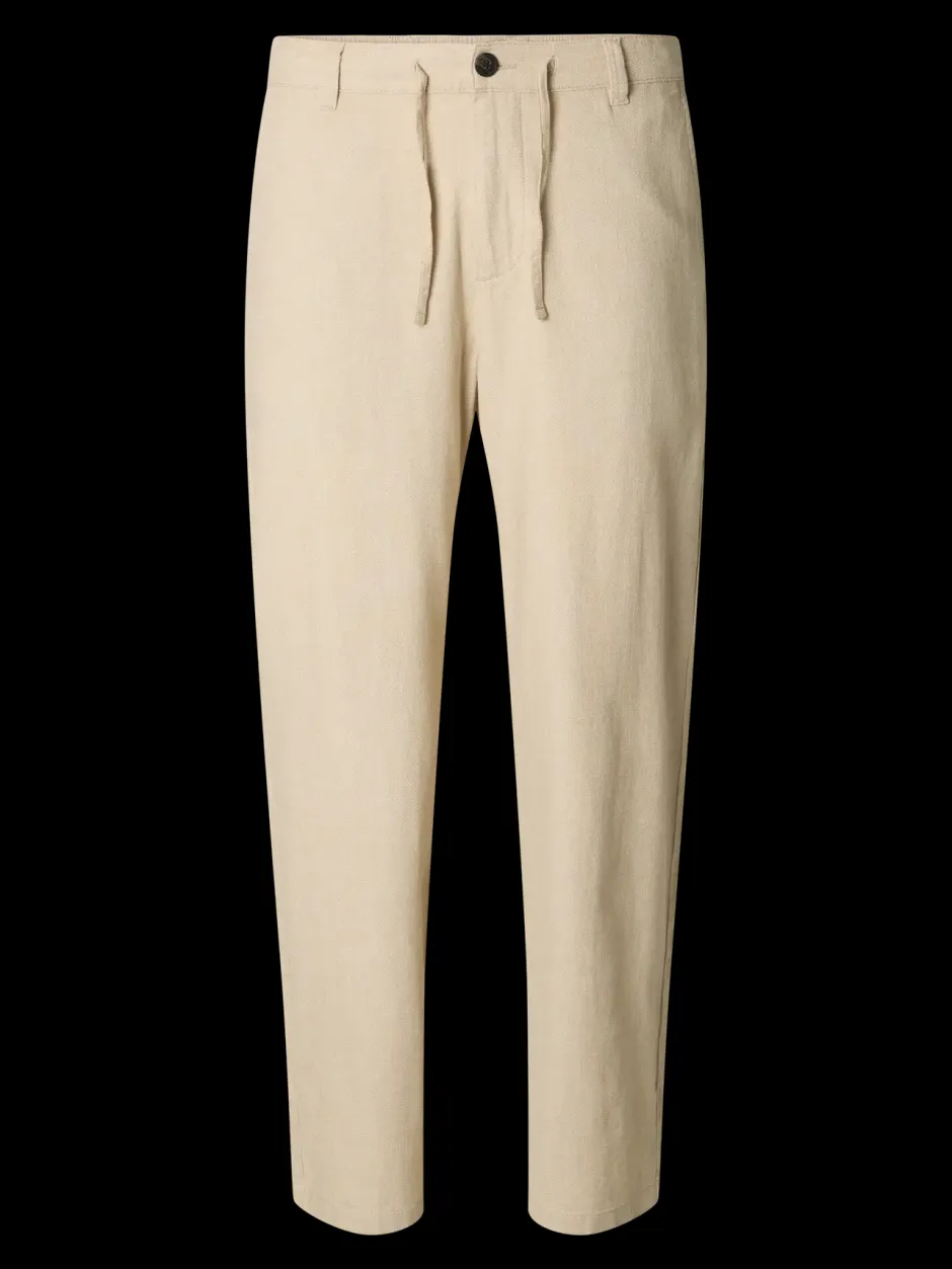 miesten pellavasekoitehousut, K LOOSE BRODY LINEN PANT>Selected New