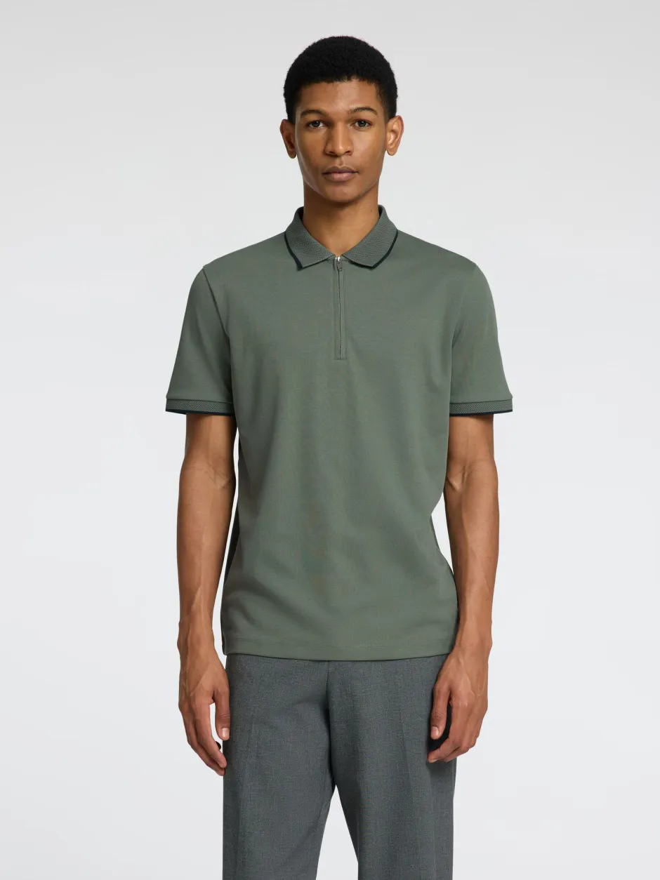 miesten pikeepaita, FAVE SPORT ZIP SS POLO>Selected