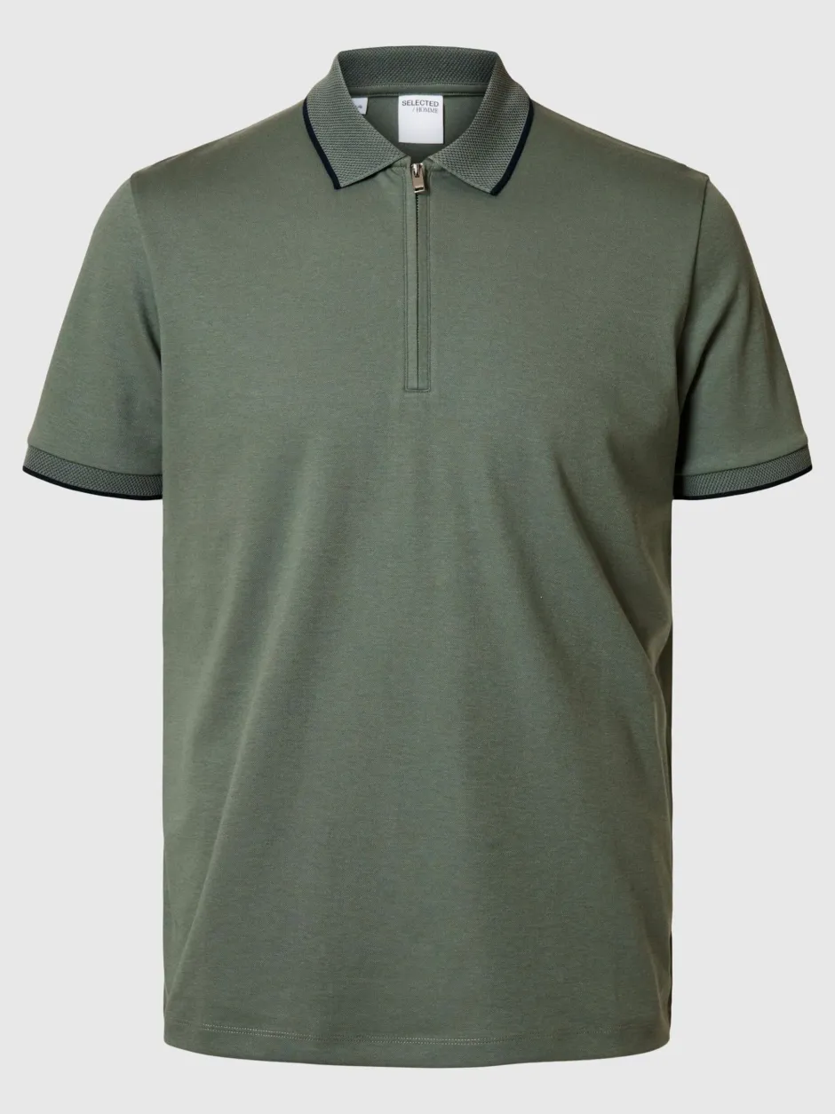 miesten pikeepaita, FAVE SPORT ZIP SS POLO>Selected