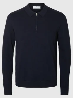 miesten pitkähihainen pikeepaita, SLHBERG LS HALF ZIP POLO><noscript><img width=
