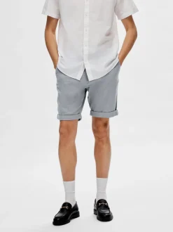 Miesten Shortsit, SLIM LUTON FLEX SHORTS Sininen Kuosi>Selected Sale