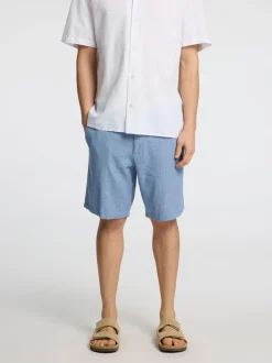 miesten shortsit, COMFORT BRODY LINEN SHORTS>Selected Sale