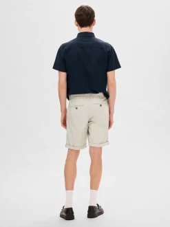 Miesten Shortsit, SLIM LUTON FLEX SHORTS>Selected