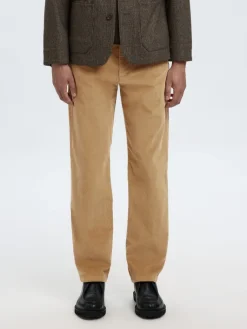 miesten suorat housut Straight Miles vakosamettihousut,>Selected Hot