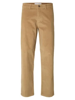 miesten suorat housut Straight Miles vakosamettihousut,>Selected Hot