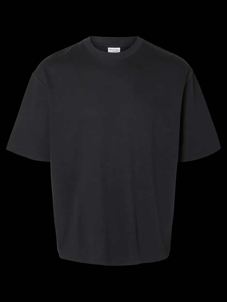 miesten t-paita, LOOSE OSCAR SS O-NECK>Selected Discount