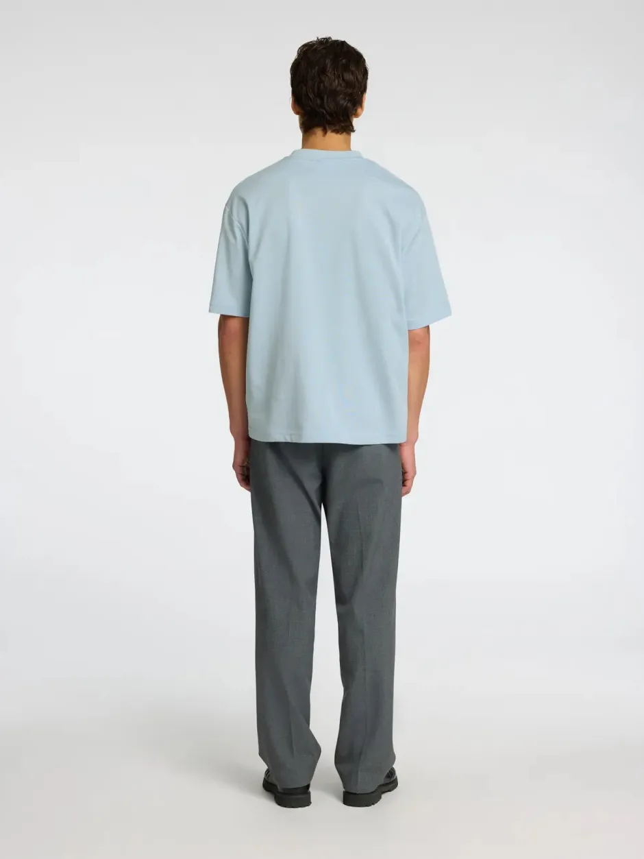 miesten t-paita, LOOSE OSCAR SS O-NECK>Selected Hot