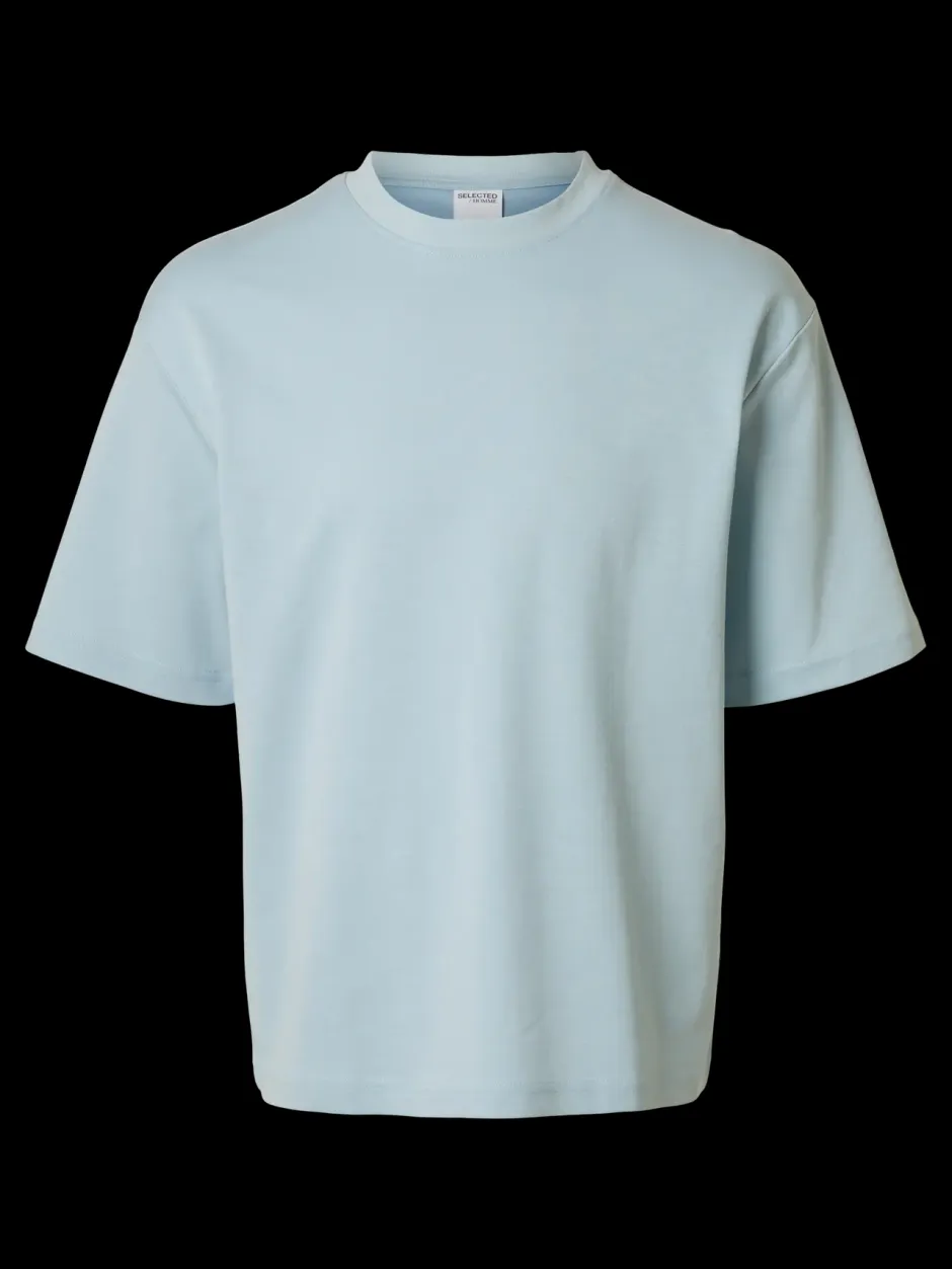 miesten t-paita, LOOSE OSCAR SS O-NECK>Selected Hot