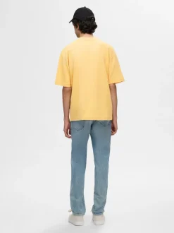miesten t-paita, LOOSE OSCAR SS O-NECK>Selected Sale