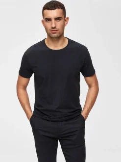 Miesten T-paita, Pima Ss O-neck>Selected Outlet