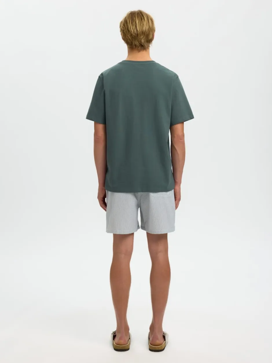 miesten t-paita SLHATLAS SS O-Neck Tee,>Selected Best