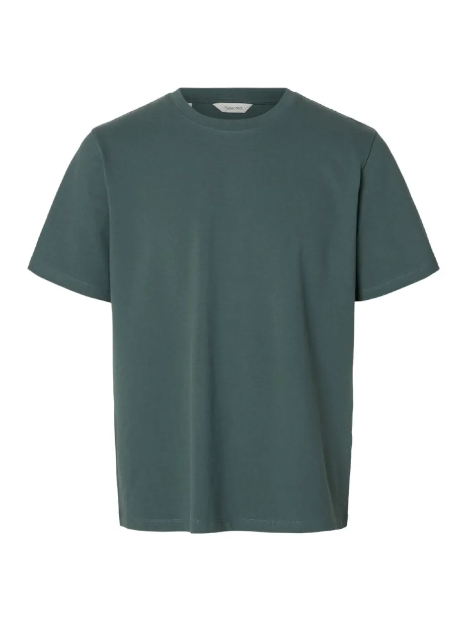 miesten t-paita SLHATLAS SS O-Neck Tee,>Selected Best