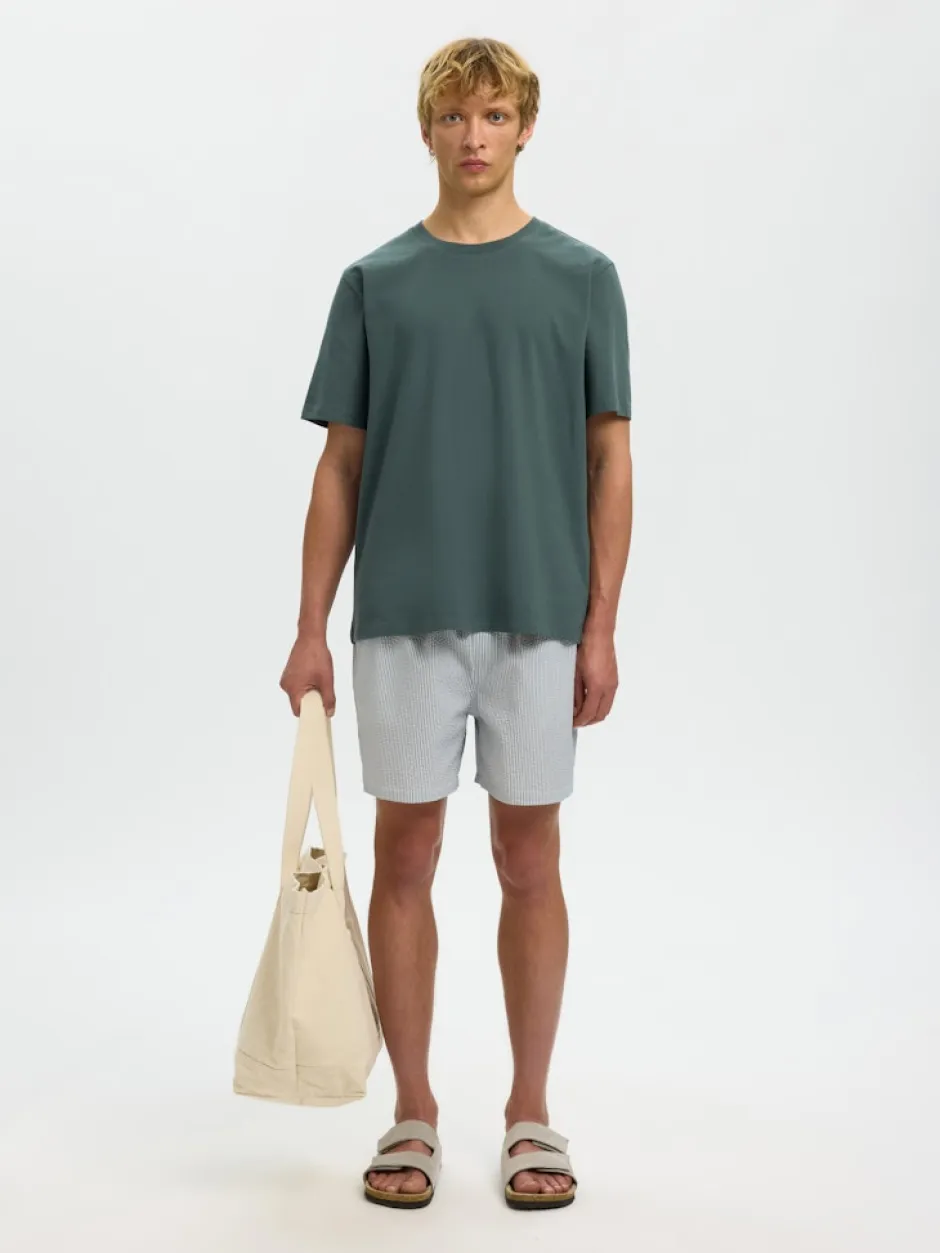 miesten t-paita SLHATLAS SS O-Neck Tee,>Selected Best