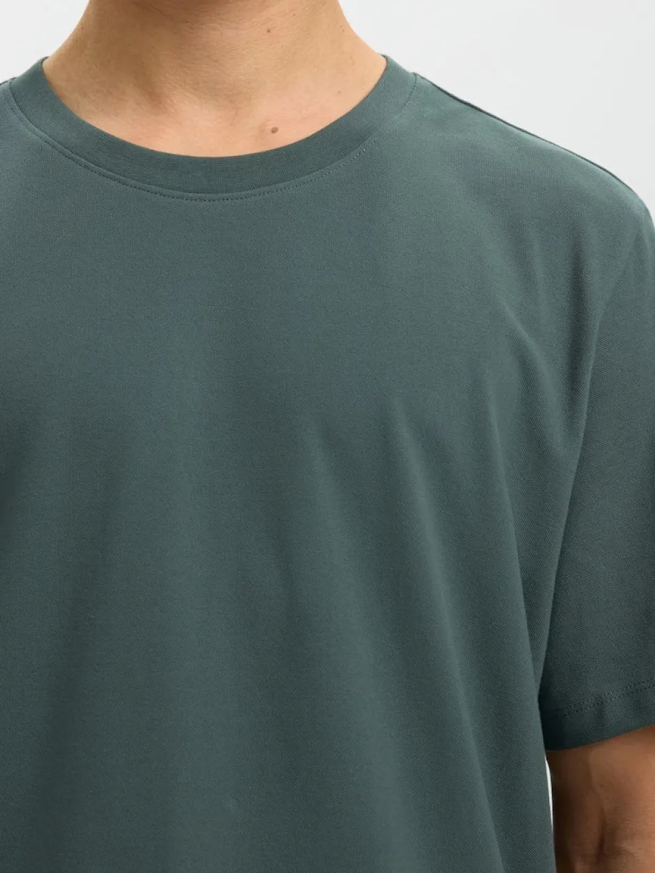 miesten t-paita SLHATLAS SS O-Neck Tee,>Selected Best