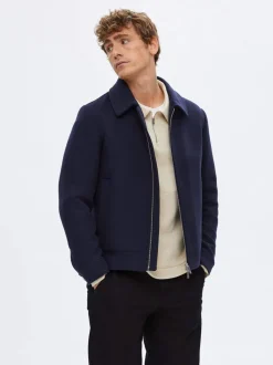 Miesten Villakangastakki, FILIP WOOL JACKET>Selected New