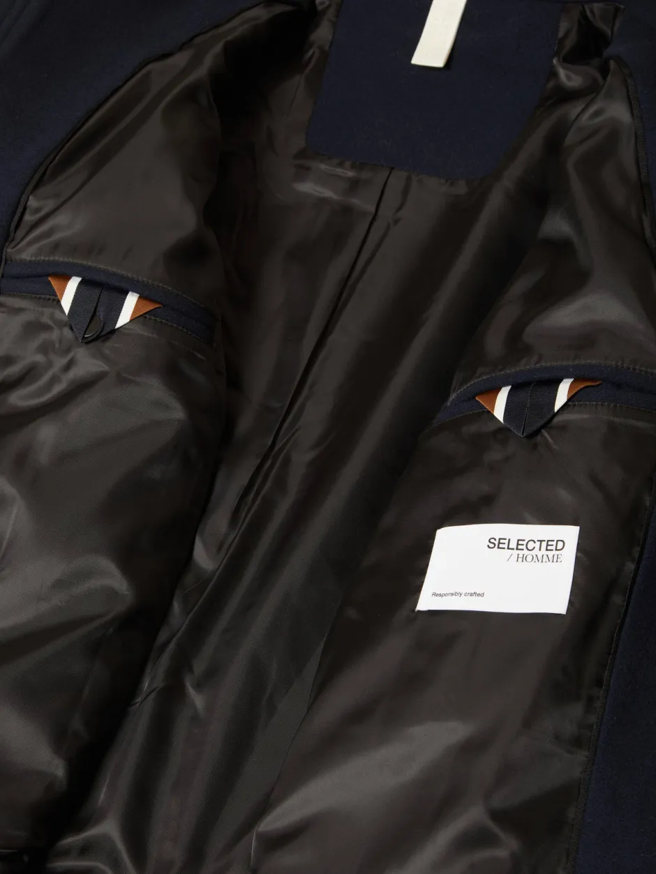 Miesten Villakangastakki, FILIP WOOL JACKET>Selected New