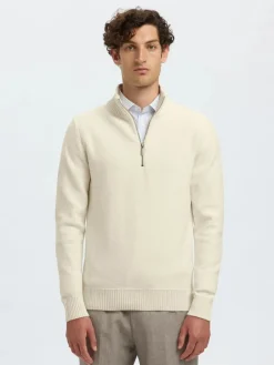 neule, AXEL LS KNIT HALF ZIP>Selected Sale