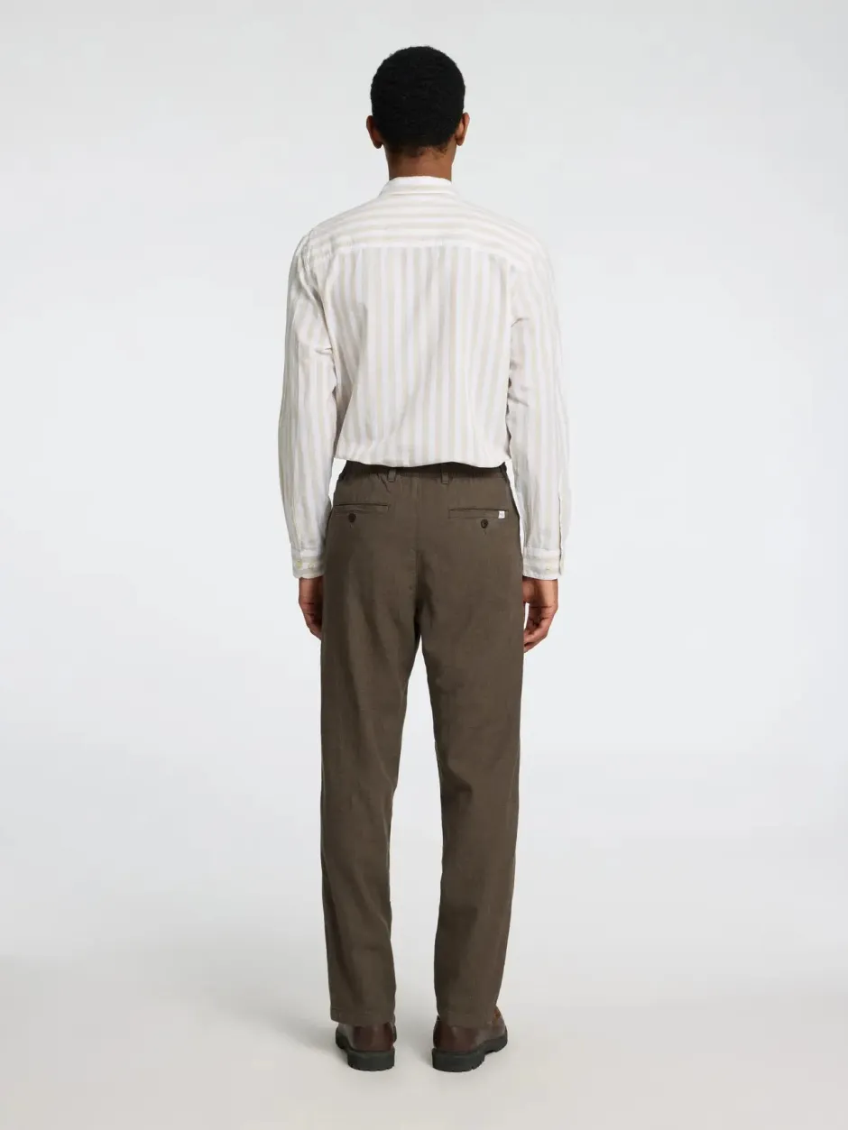 pellavahousut, SLIM TAPE BRODY LINEN PANT>Selected Discount