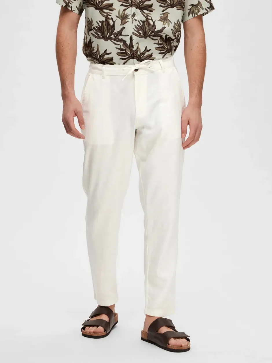 pellavahousut, SLIM TAPE BRODY LINEN PANT>Selected Sale