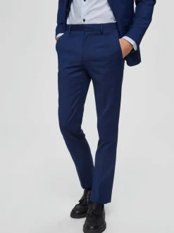 puvunhousut, BILL BLUE SUIT TROUSER Indigo>Selected Discount
