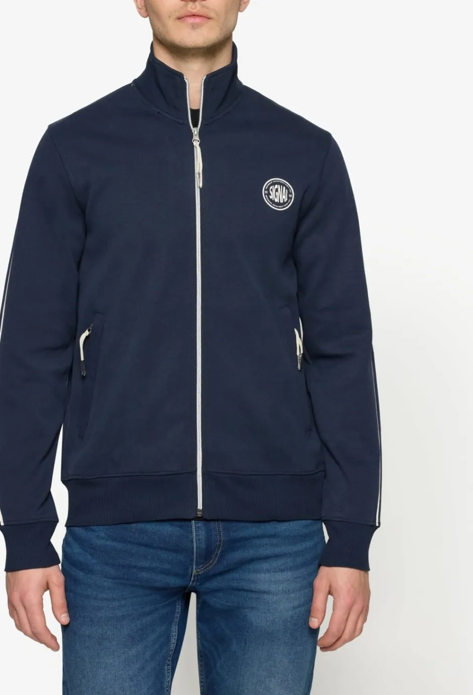 miesten collegepaita Mattssi Zip Sweat Cardigan,>Signal Clearance