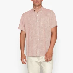 miesten kauluspaita, PITT STRUCTURE Punainen Kuosi>Signal Clearance