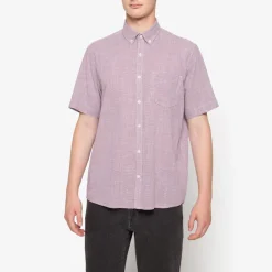 miesten lyhythihainen kauluspaita, PITT STRUCTURE Kuosi, Punainen>Signal Outlet