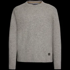 miesten neulepusero RICCOSI KNIT, vaaleanharmaa>Signal Clearance