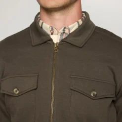 miesten paita, BERTLE ZIP OVERSHIRT Armeijanvihreä><noscript><img width=