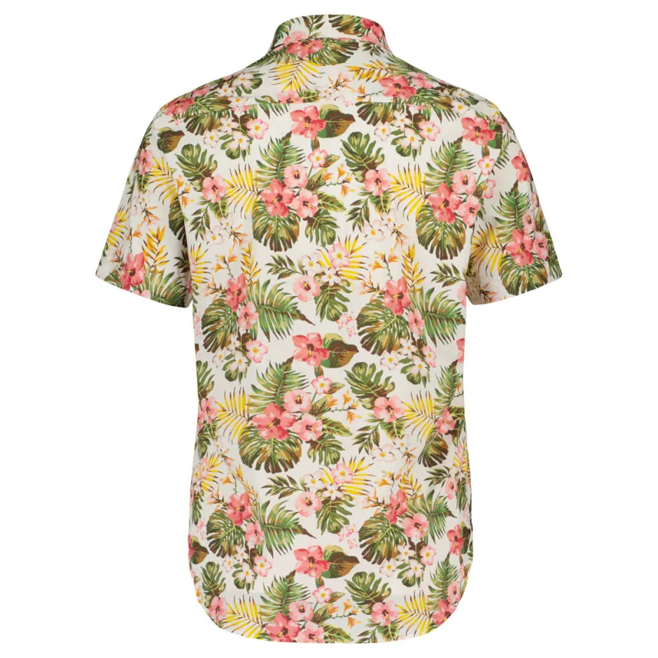 Miesten Kauluspaita, Technical Performance Shirt SS California, Vihreä Monivärinenkuosi>Sinnuu