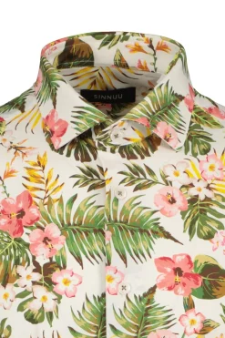 Miesten Kauluspaita, Technical Performance Shirt SS California, Vihreä Monivärinenkuosi><noscript><img width=