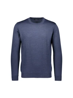 , Miesten Neule, Merino Crew Indigo>Sinnuu Outlet