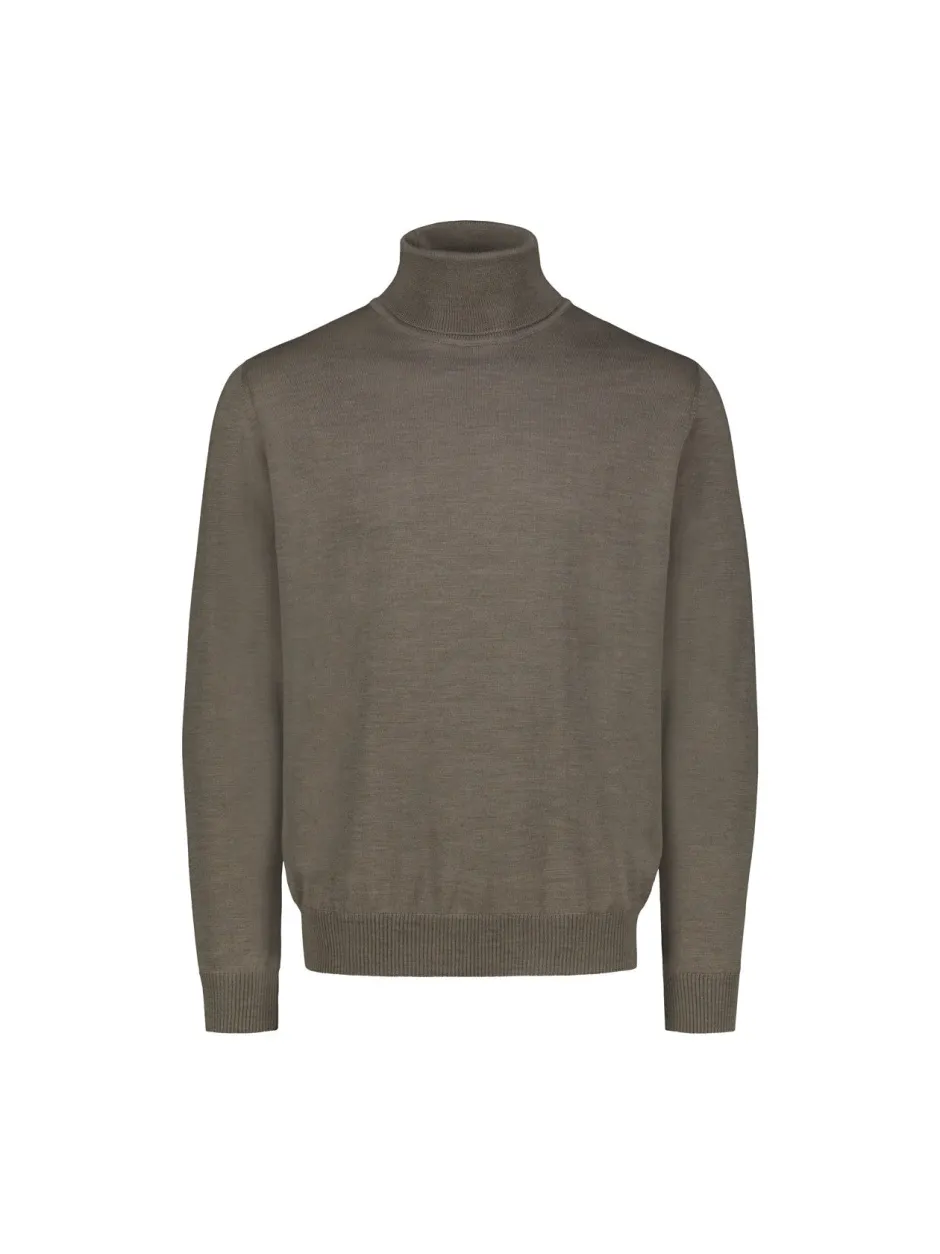 miesten pooloneule Rollneck Merino Wool Made in Italy,>Sinnuu
