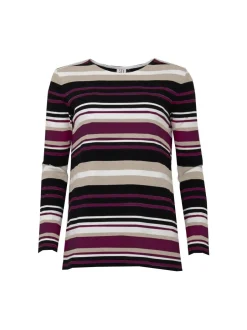 naisten paita, SIRIANNA TRICOT Raidallinen Viininpunainen>S.T.I Outlet