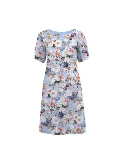 naisten pellavamekko, CARENNA PRINT LINEN DRESS>S.T.I Hot