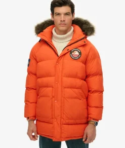 miesten parkatakki Everest Longline Baffled Parka,>Superdry Online