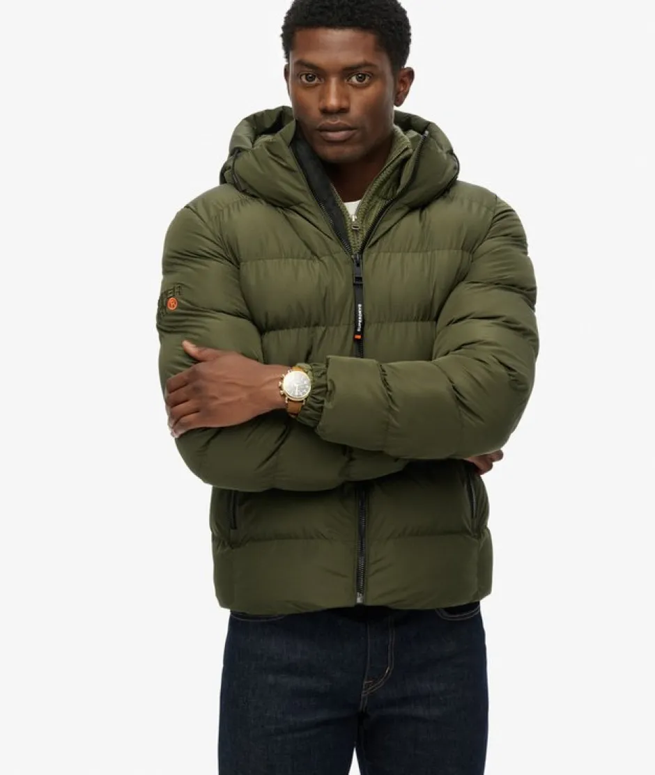 Miesten Talvitakki, Hooded Sports Puffer Jacket>Superdry Clearance