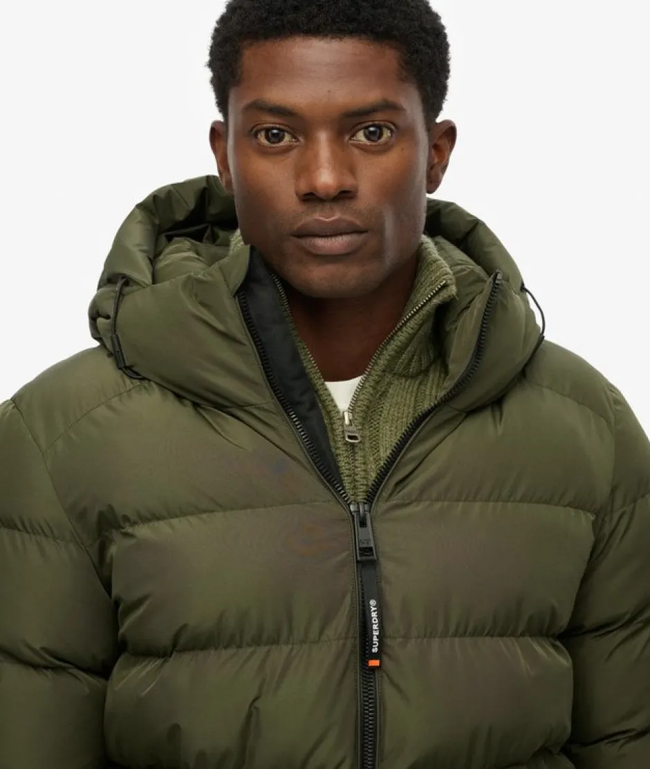 Miesten Talvitakki, Hooded Sports Puffer Jacket>Superdry Clearance
