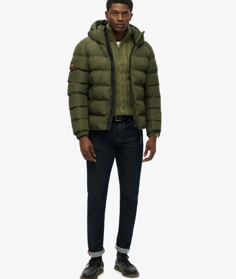 Miesten Talvitakki, Hooded Sports Puffer Jacket>Superdry Clearance