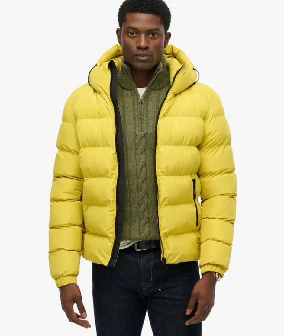 Miesten Talvitakki, Hooded Sports Puffer Jacket>Superdry New