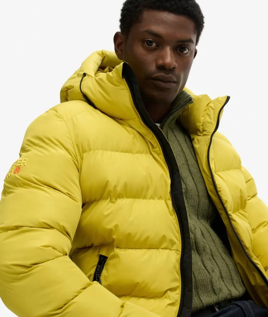 Miesten Talvitakki, Hooded Sports Puffer Jacket>Superdry New