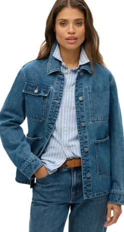 naisten farkkutakki, Denim Chore Jacket Indigo>Superdry Discount