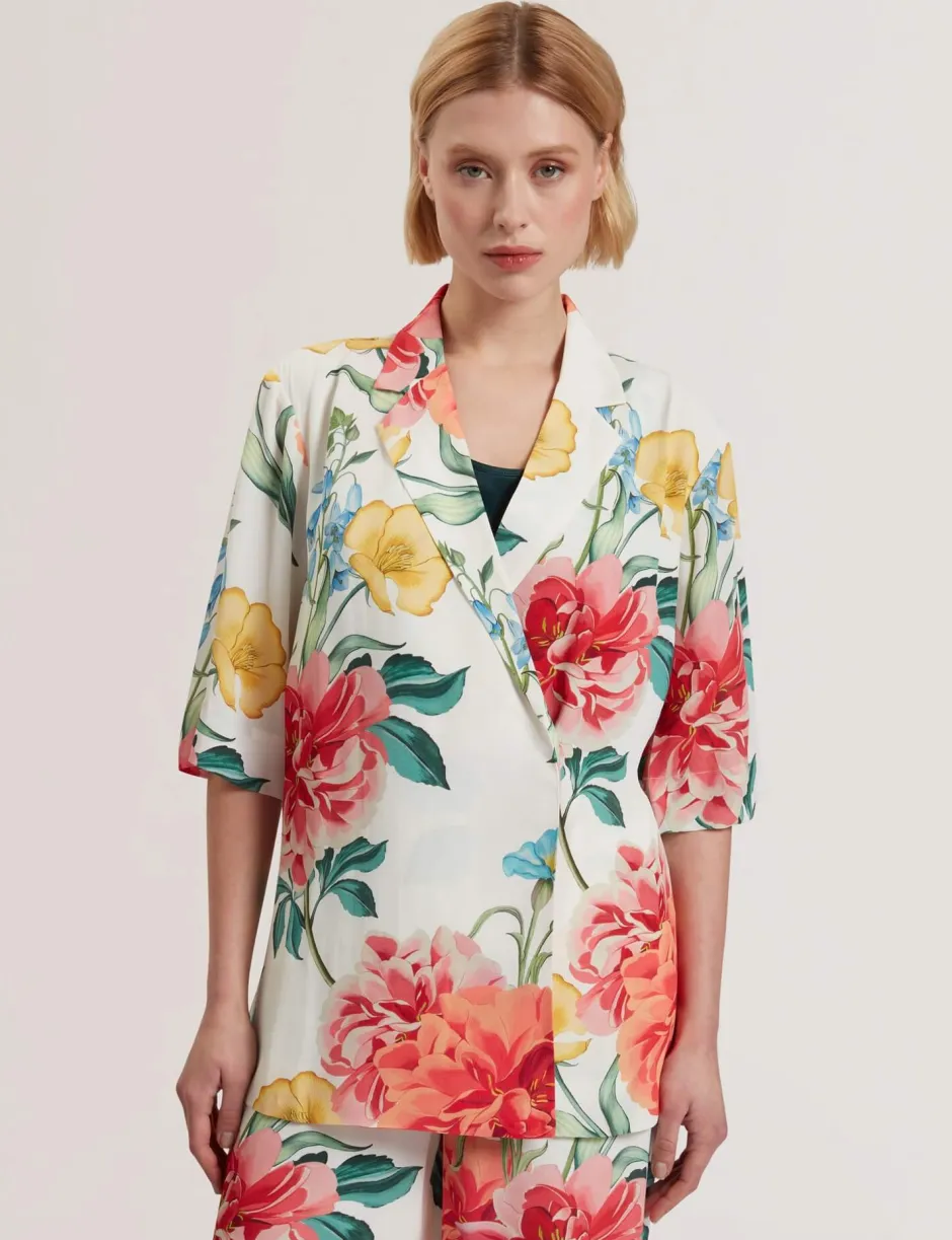 naisten bleiseri, NYMPHA Printed Short Sleeve Blazer>Ted Baker New