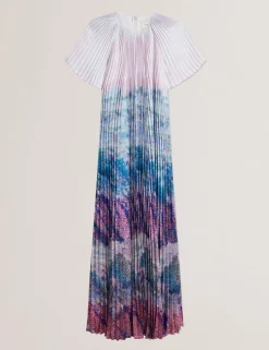 naisten maximekko, DEELIAA Short Sleeve Pleated Maxi Dress i><noscript><img width=