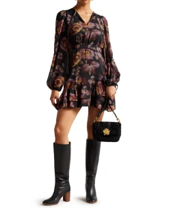 Naisten Mekko Piara Dress Punainen Kuosi>Ted Baker Clearance