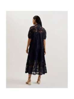 Naisten Mekko, XATIVA laced midi Shirt Dress With Puff>Ted Baker Online